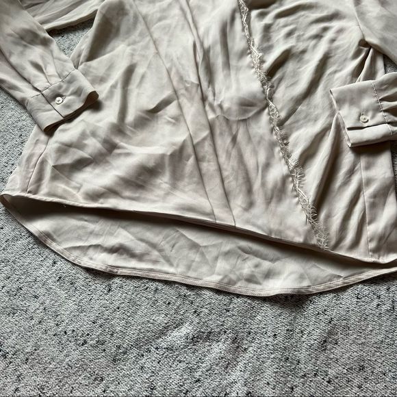 Ann Taylor Silky Overlap Long Sleeve Top - Picture 5 of 9